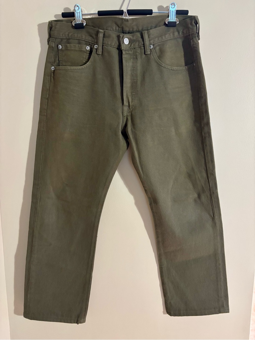 Levi's 501 Straight Fit Olive Green Men's Jeans size 31